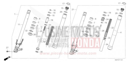 GABEL, VORNE (CBR500RAN/P) CBR500RAN de 2022